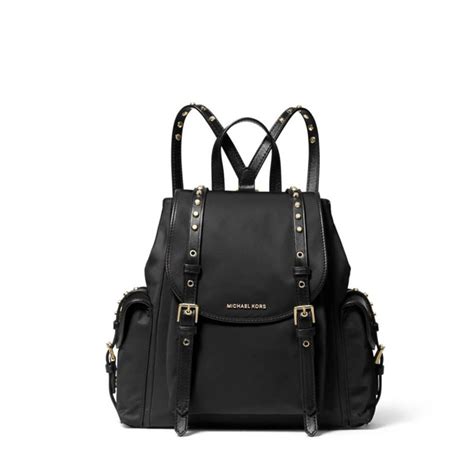 michael michael kors leila small nylon flap backpack|MICHAEL Michael Kors Leila Small Nylon Backpack.